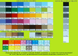 lego brick color chart transparent metallic brick