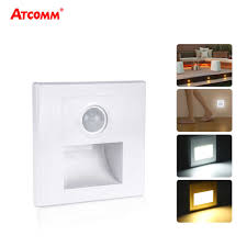 2 W Gomme Hareket Sensorlu Led Merdiven Duvar Lambasi 85 265 V Akilli Aplik Otomatik Kapali Acik Gece Lambasi Merdiven Koridor Aydinlatma Led Ic Mekan Duvar Lambalari Aliexpress