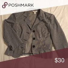 Blazer Stripped Dressbarn Suit Perfect Condition Only Used Once Dress Barn Jackets Coats Blazers Blazer Clothes Design Dress Barn Dresses