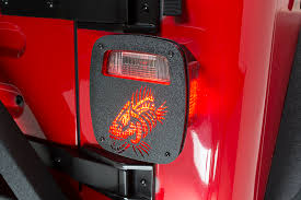 Jeep Wrangler Cj Yj Tj Tail Light Covers Black Textured Powdercoat Fishbone Offroad Fb31044