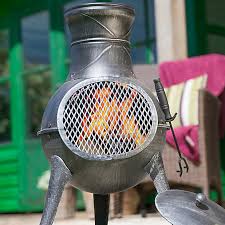 Electric patio heaters are great but they are never the most portable as they need a wired 7. La Hacienda Panama Cast Iron Steel Chiminea Diy At B Q