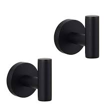 Bathroom Matte Black Coat Hook Sus 304 Stainless Steel Single Towel Robe Clothes Hook For Bath Kitchen Contemporary H Black Coat Hooks Coat Hooks Clothes Hooks