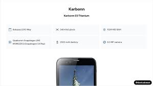 Karbonn S5 Titanium Full Device ...