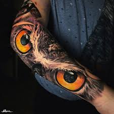 Most owl tattoos are done with a lot of creativity. Owl Eyes