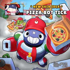 Cuenta que comparte dibujos nsfw de brawl stars y de otros juegos. Skin Idea Pizza Bot Tick Brawlstars