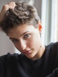 Her curls are perfect already, so this haircut is really fun. Girls Will Be Boys Ella King Lesbian Hair Androgynous Hair Tomboy Hairstyles