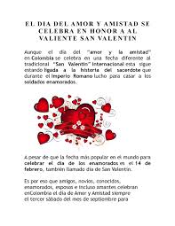 Feliz dia de san valentin. Calameo El Dia Del Amor Y Amistad Se Celebra En Honor A Al Valiente San Valentin