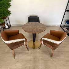 Mid Century Modern Dining Chair Single Side Chair Tripod Leath Aire Dining Chair Midcentury Modern Dining Chairs Dining Chairs Modern Dining Chairs