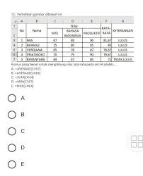 Berikut adalah penjelasan mengenai jenis data untuk rumus mean. Rumus Yang Benar Untuk Menghitung Nilai Rata Rata Pada Sel F4 Adalah Brainly Co Id