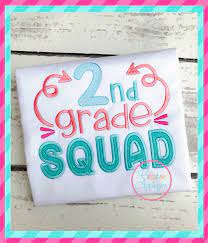 Download 2nd Grade Squad Applique Creative Appliques
