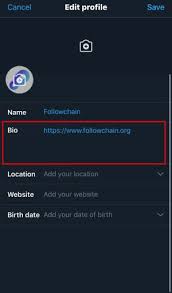 (iphone or android) step 2. How To Put Your Instagram Link On Your Twitter Bio Followchain