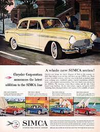 1959 Simca Elysee Usa Car Advertising Vintage Cars Retro Cars