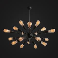 Elan hyvo large chandelier hyvo large led chandelier brushed nickel build. Black Massive Firework Chandelier I Industrial Lighting Light With Shade