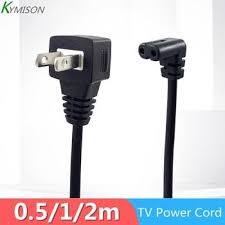 Iec 320 C7 To Us 2pin Plug Power Cord For Samsung Tcl Tv C7 Right Angled 90 Degree Socket To 2pin Extension Cable 0 5m 1m 2m Extension Cable Power Cord Power