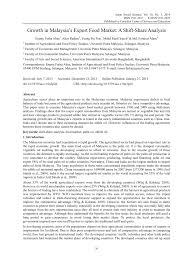 The hs code is a worldwide terminology for the classification of items. Pdf Growth In Malaysia S Export Food Market A Shift Share Analysis