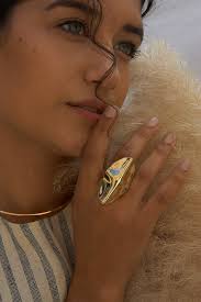 Shield Ring in Brass — YAH YAH