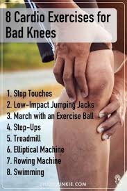 Here Are Eight Helpful Cardio Exercises And Activities That You Can Try If You Experience Knee Pains 1 Step Touche Bad Knee Workout Cardio Workout Bad Knees