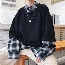Korean Style Trendy Two Piece Layered Shirt Layering Outfits Retro Outfits Fashion Inspo Outfits