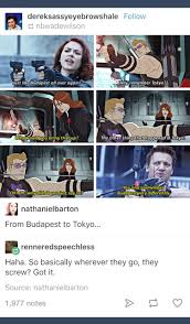 It's mentioned just to establish a history between black widow and hawkeye, letting the viewers know that they've fought together before. Pin On Puny God