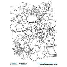 A coloring book (british english: Consent Coloring Page 2019 National Sexual Violence Resource Center Nsvrc