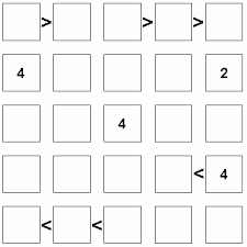 Write 1 or 2 numbers. Futoshiki Wikipedia