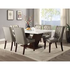 ( 0.0) out of 5 stars. Acme Furniture Forbes 7 Piece Marble Top Dining Table Set Rooms For Less Dining 7 Or More Piece Sets