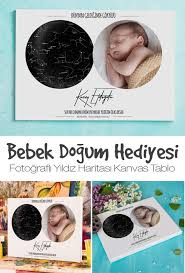 Bebek Dogum Hediyesi Fotografli Yildiz Haritasi Kanvas Tablo Hediye Sepeti Yildiz Haritasi Kanvaslar Dogum Hediyesi