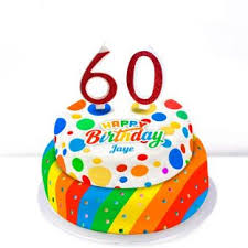They make a great gift and double as party decor! Bakerdays Personalised 60th Birthday Cakes Number Cakes Bakerdays