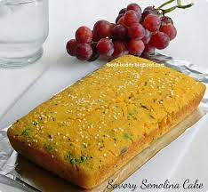 Savory Semolina Cake Recipe Eggless Cake Indian Snack Cake Foodybuddy Semolina Cake Recipe Eggless Cake Recipe Savory Snacks
