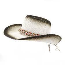 2019 Black Spray Paint Paper Straw Cowboy Hats Rope Decor Women Men Wide Brim Beach Sunshade Cap Sunhat Panama Jazz Hat From Gslyy0712 6 21 Dhgate Com