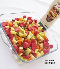 Amerikan salata tarifi nasıl yapılır, videolu amerikan salata tarifi yapımı, amerikan salatası yapılışı videosu Asyadan Esintiler Sosisli Amerikan Salatasi