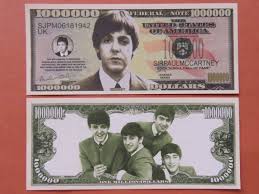 PAUL McCARTNEY of The BEATLES British Rock Band ~ $1,000,000 One Million  Dollars