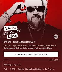 NOW STREAMING. Many of you have asked how to watch our episode of Diners,  Drive-Ins and Dives. It was just added to HULU. Season 49, Episode 11. Let  us know how we