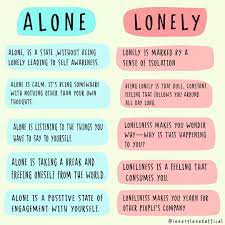 Routh Chadwick On Twitter Alone Vs Lonely These 2 Words Are Often Used Interchangeably But Have Different Meanings And Feel Different Emotionally As Well This Image Breaks It Down Did You Know