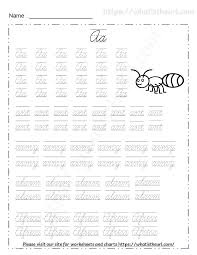 Check out our free cursive handwriting worksheets below, and get your child started with learning this beautiful and fluid style of handwriting! Tracing Cursive Letters Worksheets Alphabet A Your Home Teacher