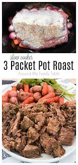 This crockpot pot roast is a complete meal! 3 Packet Pot Roast Recipe Around My Family Table