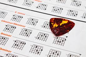 Paper Of Chord Chart For Guitarist And Musician