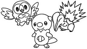 Our free best cartoon printable can do just that. Coloring Page Pokemon Legends Arceus First Partner Pokemon Rowlet Cyndaquil Oshawot 8