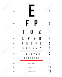 Creative Vector Illustration Of Eyes Test Charts With Latin Letters
