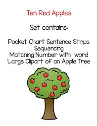 Ten Red Apples Pocket Chart Activity
