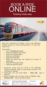 Sgr mpesa booking from nairobi to mombasa has a schedule of both afternoon and morning timetable and sgr prices from nairobi to mombasa $30 for first class and $20 for second class. Afristar Sgr On Twitter You Can Now Book Your Madaraka Express Train Tickets Through Our Online Booking Platform Maendeleonamadarakaexpress Courtesy Of Kenyarailways Https T Co Utkjl8ajl0