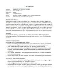 1) inbound marketing manager job description. Free 15 Marketing Job Description Examples Templates Download Now Examples