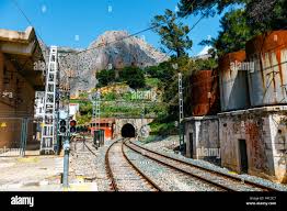 railway station in the village of el chorro at the end of trail of Caminito  Del Rey, Spain Stock Photo - Alamy