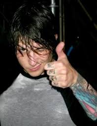 I draw Frank a lot, like he's got the perfect bone structure and lines for  sketching so I like drawing him. Sometimes he doesn't even know, but I'll  show him and he'll