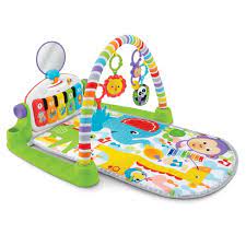 While babies this young may not have the ability to hold onto toys, they do enjoy watching mobiles that move or play music. Fisher Price Deluxe Kick Play Piano Gym Target