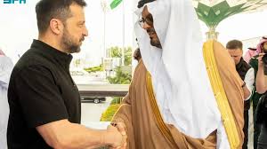 Zelensky lands in Saudi Arabia for unannounced visit