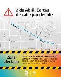 2 de abril: Cortes de calle por Desfile y Acto Central » Flipr.news