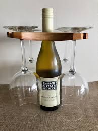 Personalised wooden wine and glass holder dooleytastic 5 out of 5 stars (441) $ 8.77. Home Cookware Dining Bar Supplies New Wooden Wine Glass Holder Bottle Rack Holds 4 Stemware Glasses Bar Wine Accessories