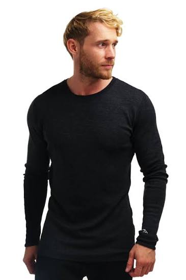 Men's 250 Merino Long Sleeve – Charcoal Gray Thermo-Regulating Layer – Merino.tech