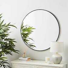 Find square and round mirrors for every space. Round Framed Wall Mirror 80cm Black Dunelm